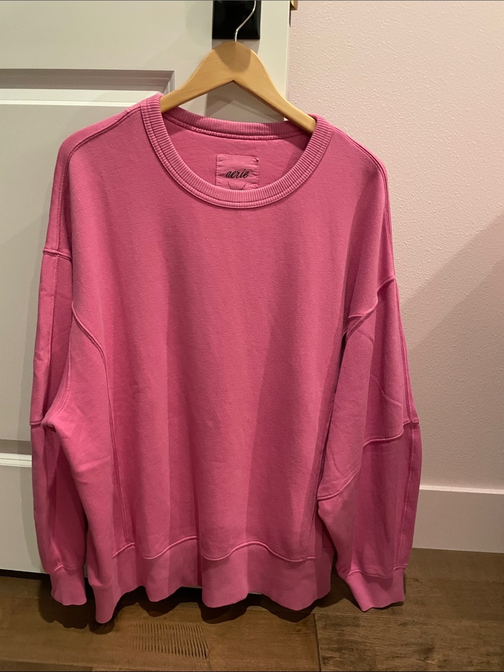 Aerie Pink Crew Neck Sweatshirt